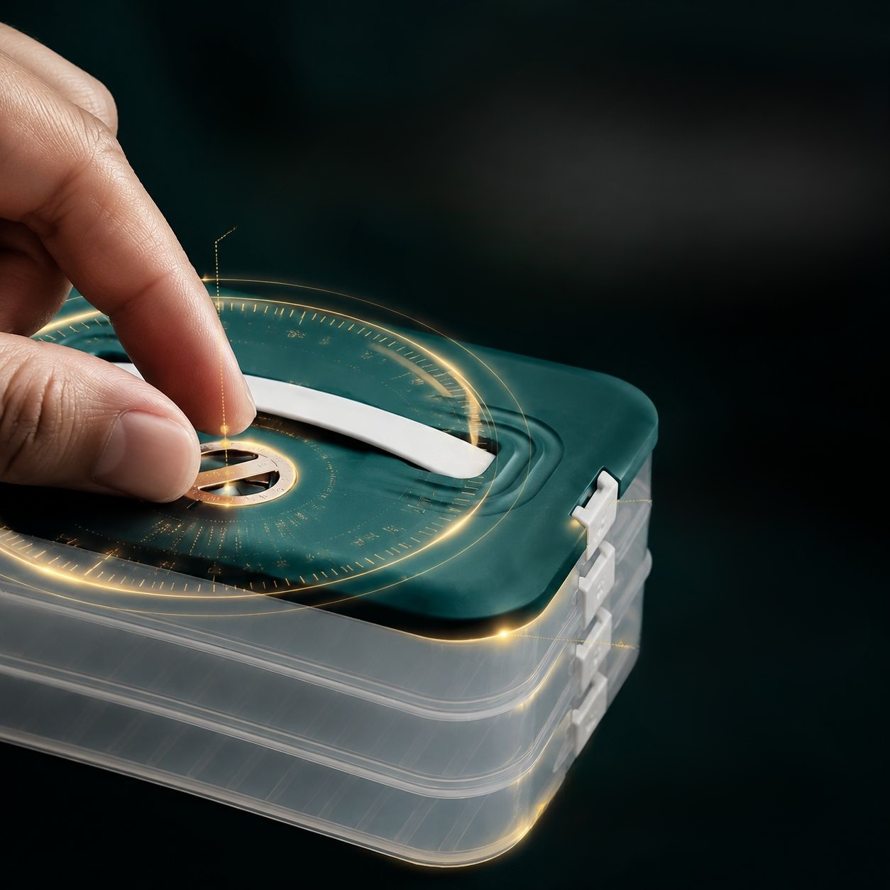 Airtight food storage box with sealed lid