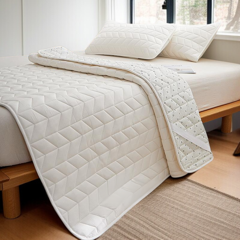 면 전체 매트리스 쿠션 가정용 침실 싱글 항균 요 미끄럼 방지 매트리스 순면 얇은 매트 접이식