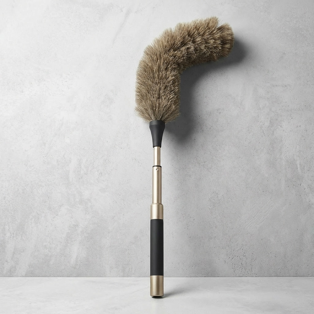 Dust removal tool for under beds, sofas, and ceilings