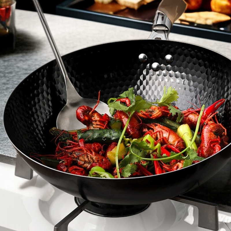 가정용 숙철 무코팅 볶음냄비 전통 가마냄비 무접착 후라이팬 후라이팬 무코팅 가마냄비 레인지