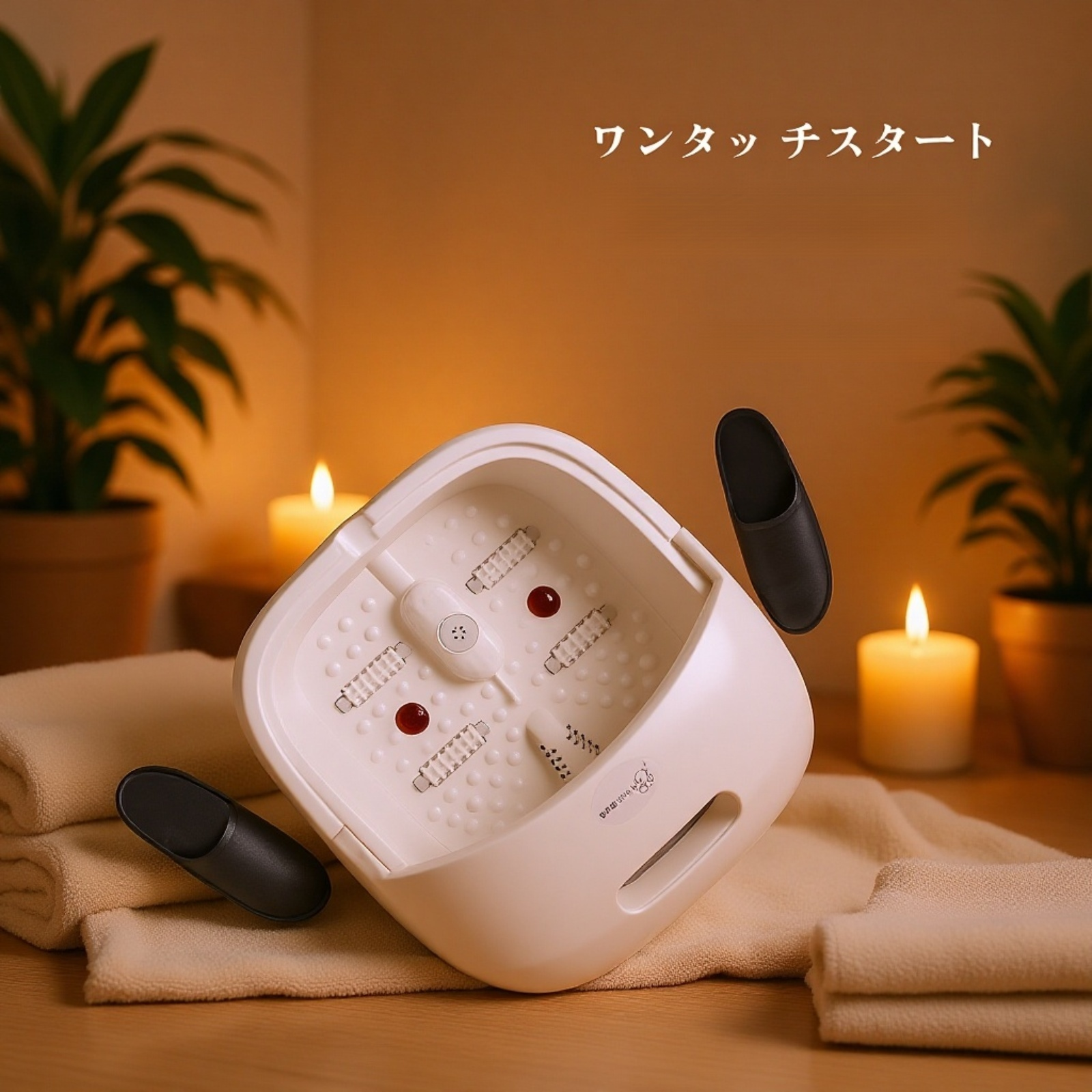 電動折りたたみ式フットバス バブルマッサージ 足湯マッサージャー