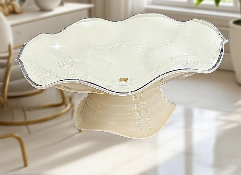 時尚高腳果盤適用於客廳餐桌