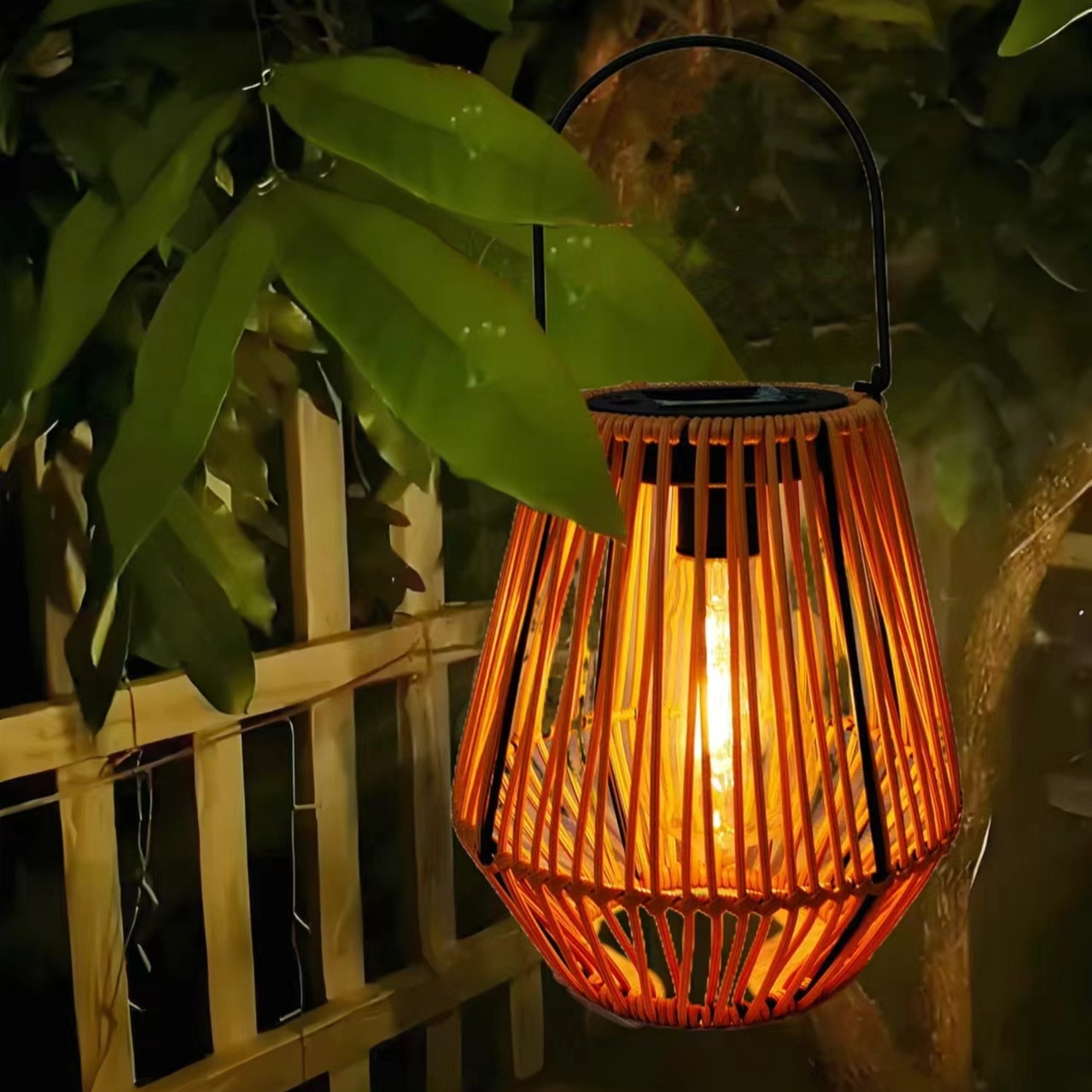 Handmade Rattan Garden Patio Decorative Light