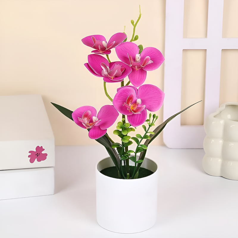 Butterfly orchid simulation potted decoration
