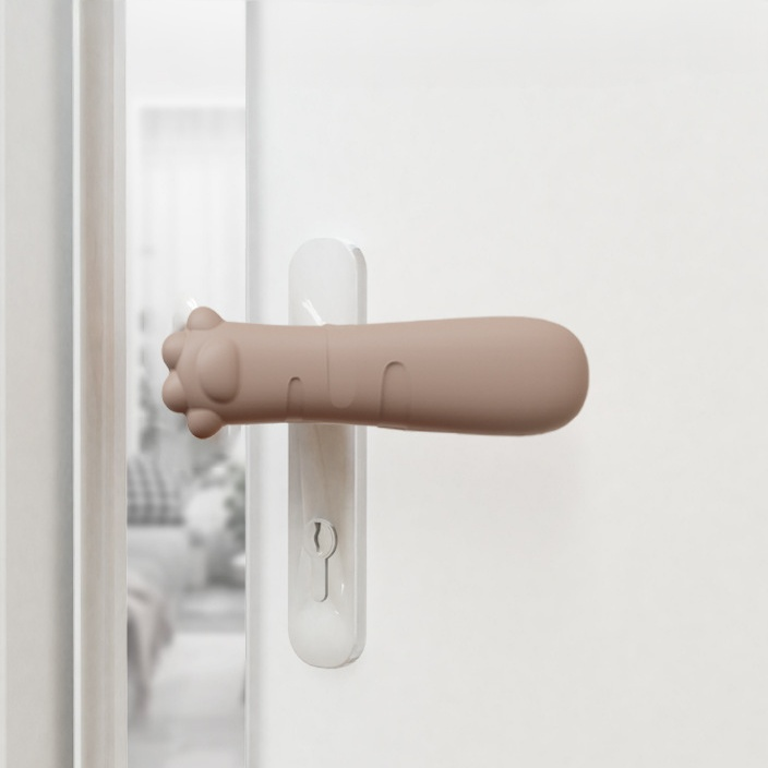 Cubierta de silicona para manija de puerta, cojín protector anticolisión y antiestático para niños