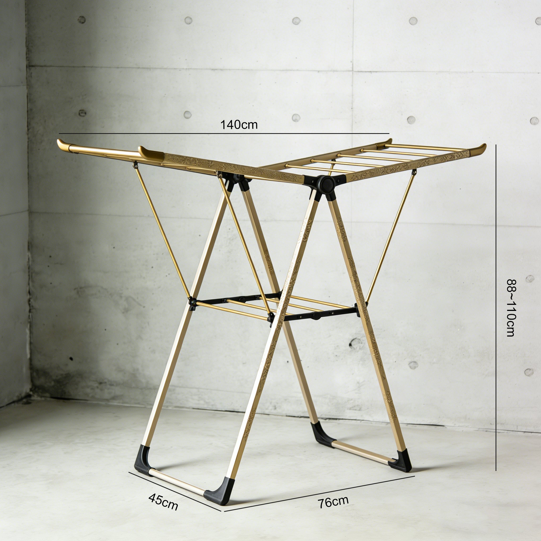 洗濯物がたくさん干せるラック使用例