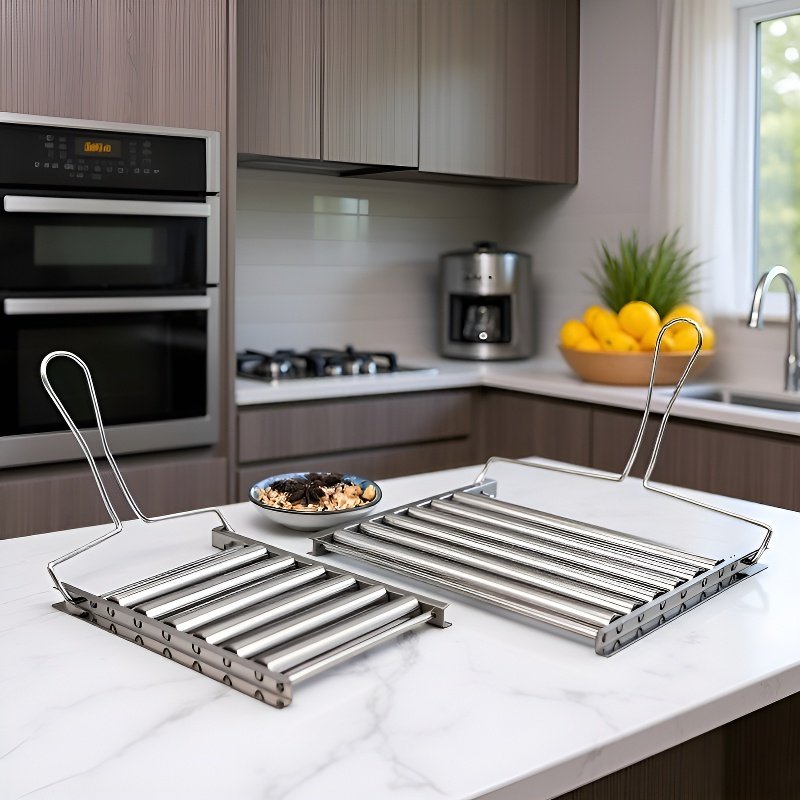 حامل هوت دوغ، شواية باربيكيو دوارة