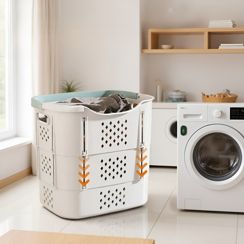 Grand panier de rangement multicouche pour vêtements