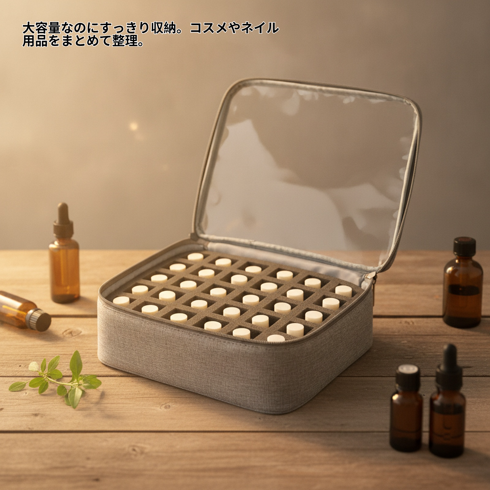 携帯用トラベルウォッシュポーチ多機能コスメ収納バッグネイルポリッシュケース