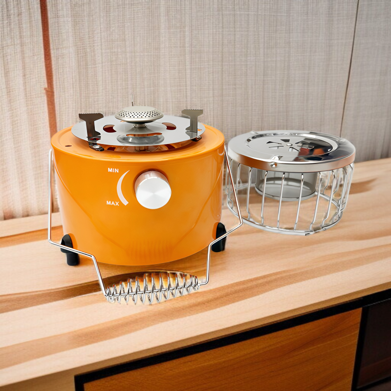 屋外用暖房ストーブ キャンプ・アイスフィッシング・囲炉裏・お茶煮用 ポータブルガス暖房炉 手を温める小型ヒーター