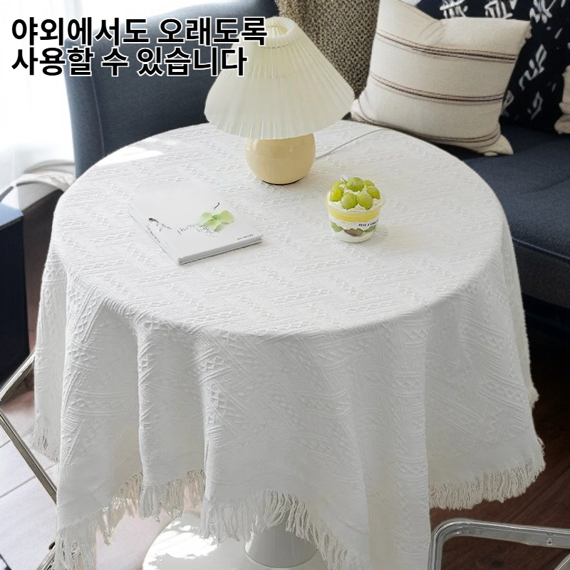 가정용 코튼 린넨 원형 테이블매트 캠핑 야외용