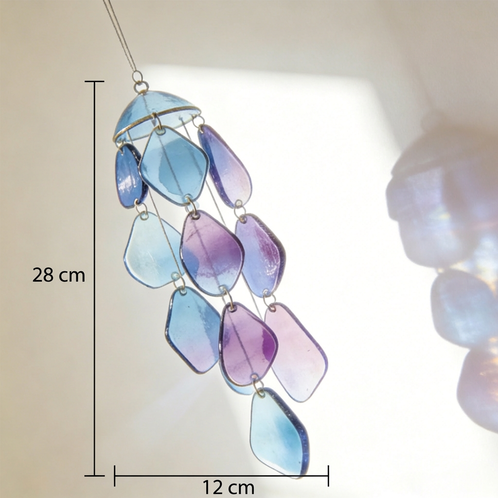 Close-up of decorative wind chime details