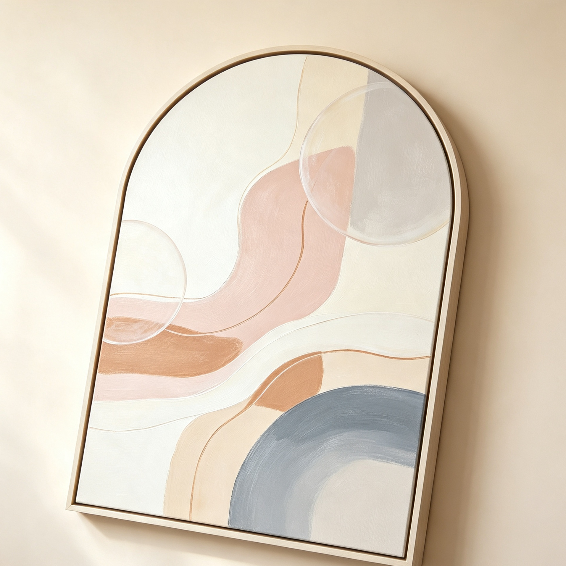 Arched frame decorative paintings (2 pieces)