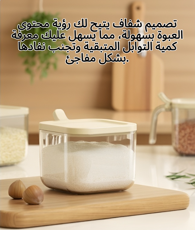 عبوة توابل شفافة لتخزين البهارات بسهولة