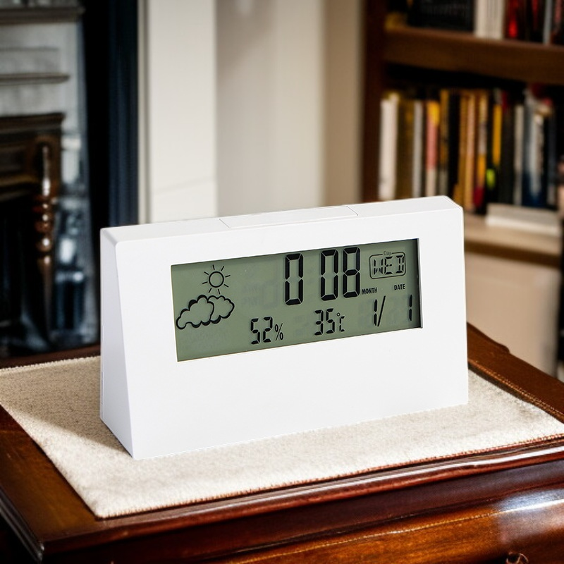 Temperature and humidity timer luminous small alarm clock