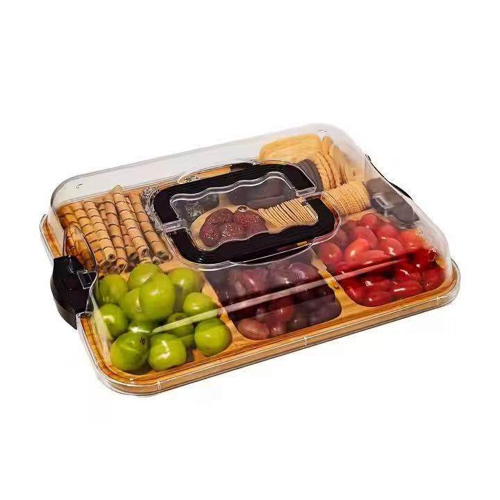 食品級塑膠蓋野餐盒起司盤