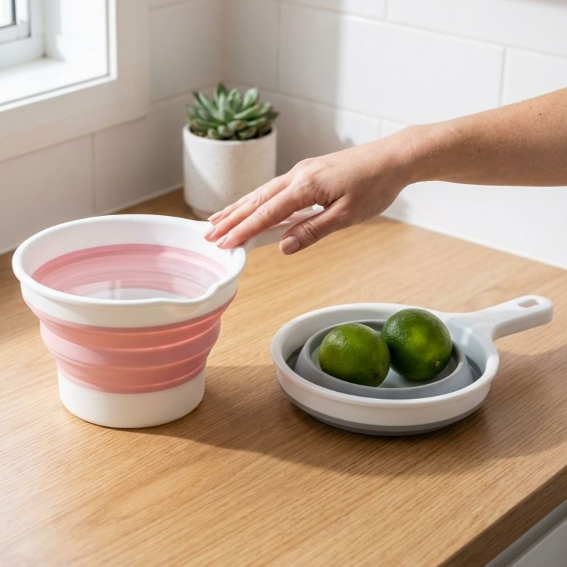 Faltbare, multifunktionale, aufhängbare Silikon-Wasserschöpfkelle