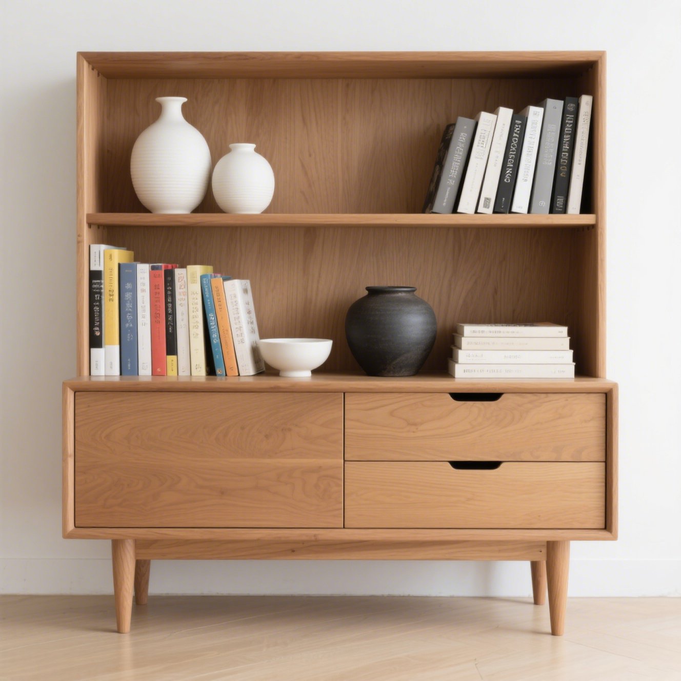 天然木製本棚