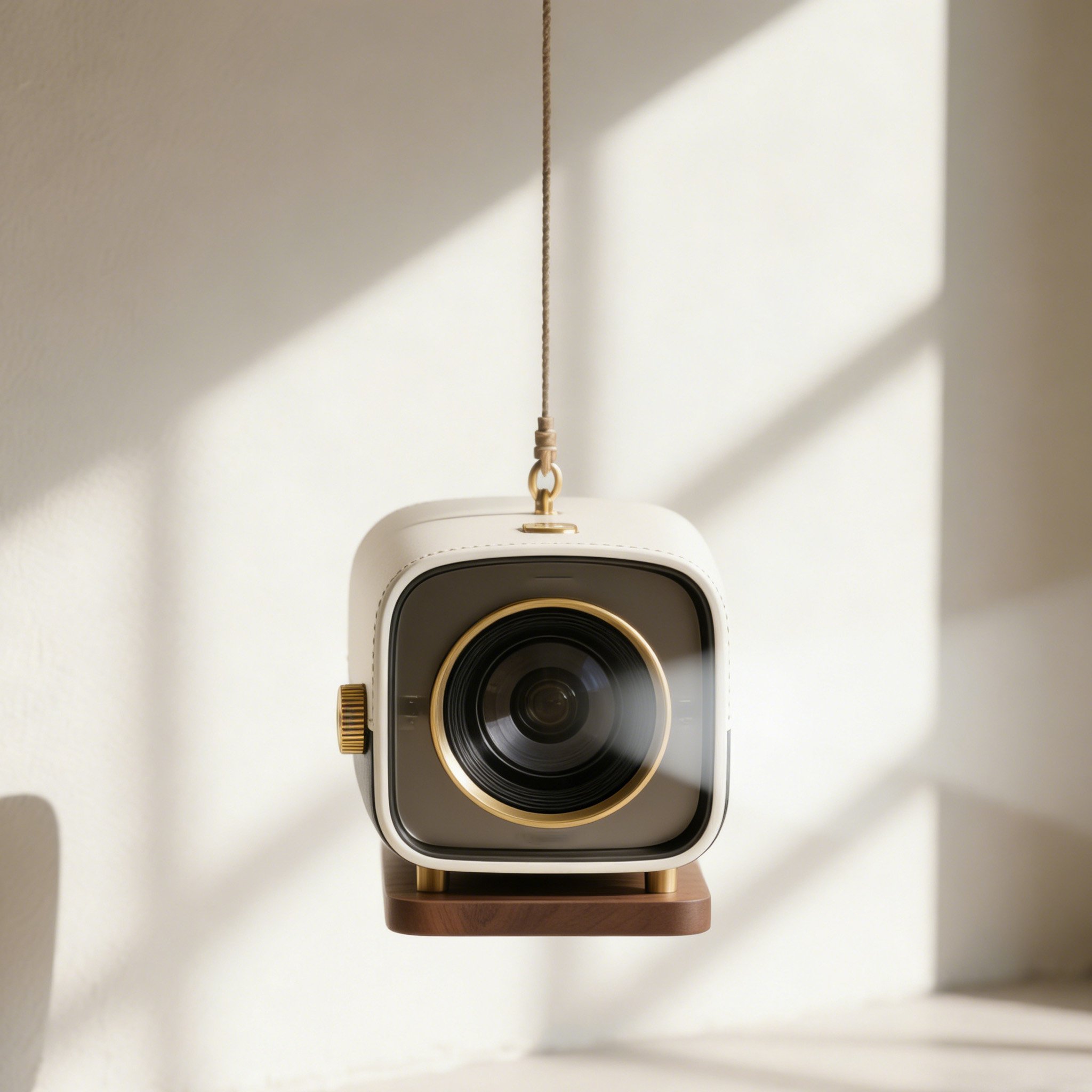 เครื่องโปรเจคเตอร์แบบแขวนพร้อมฐานไม้