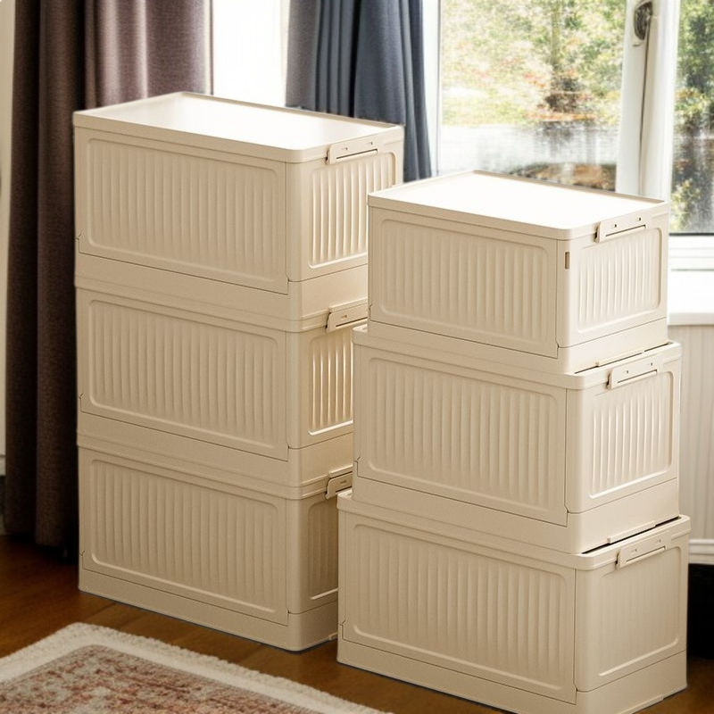 차량용 수납함 가정용 플라스틱 수납함 접이식 소품 수납함 자가용 겸용 수납함 아웃도어 캠핑 회전 정리함