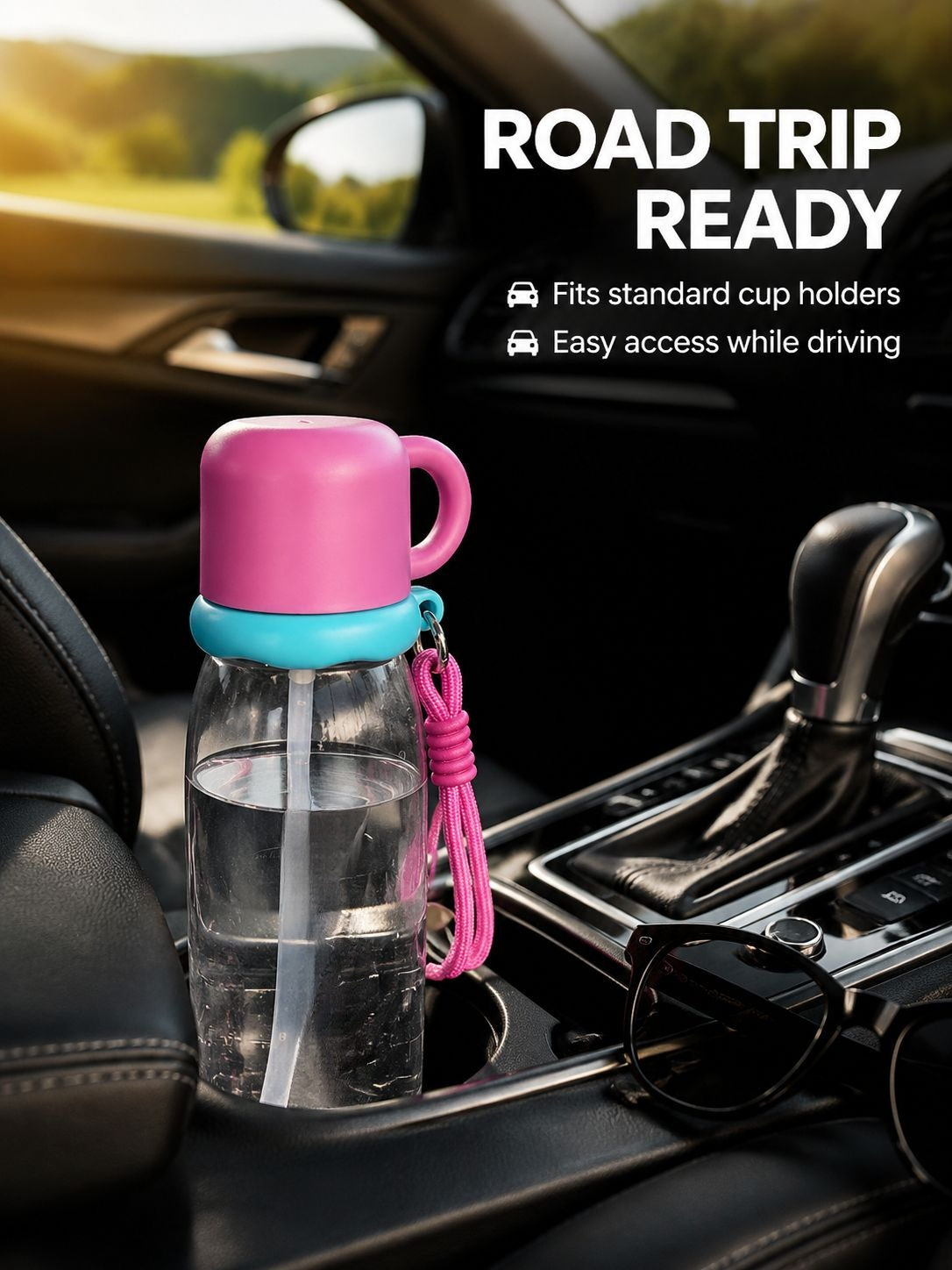 Lightweight water bottle for hiking and sports