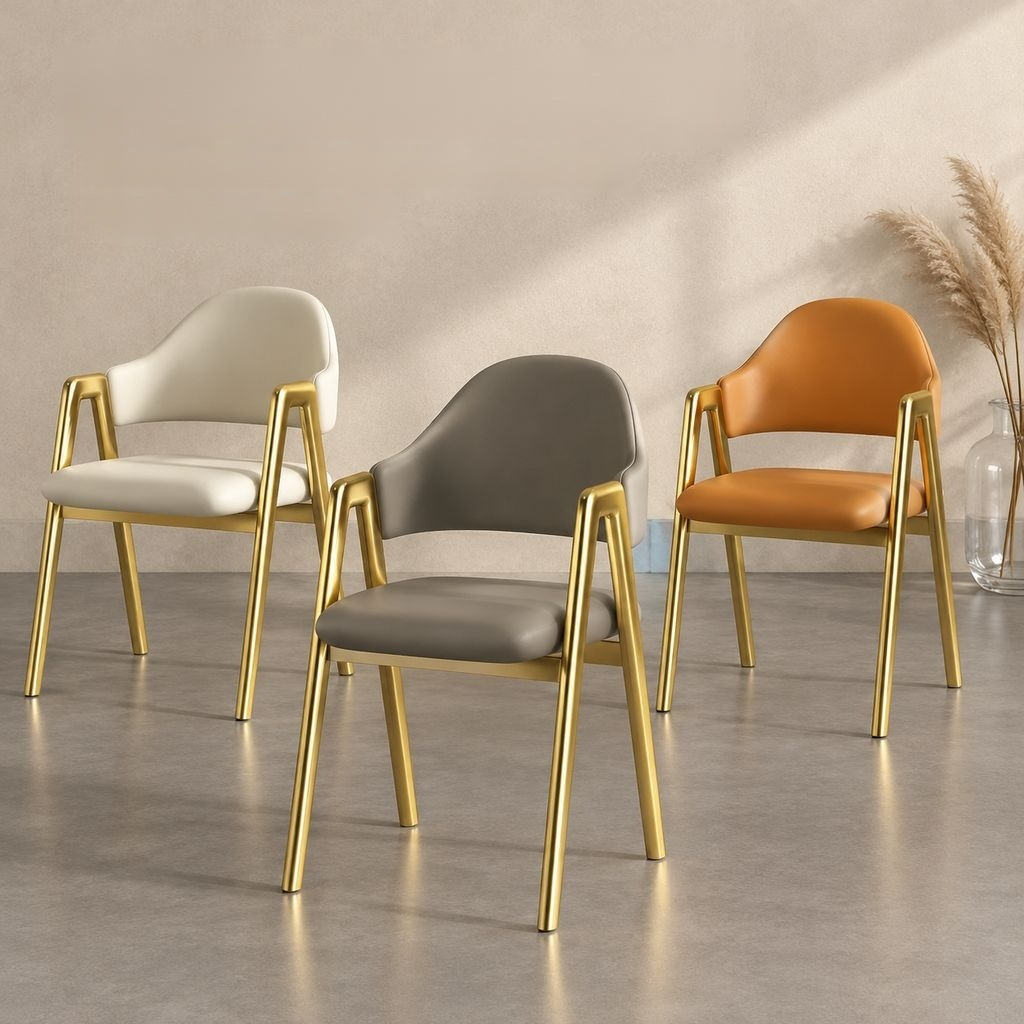 Luxury-Style Dining Chair with Backrest, Refined Design and Lasting Comfort