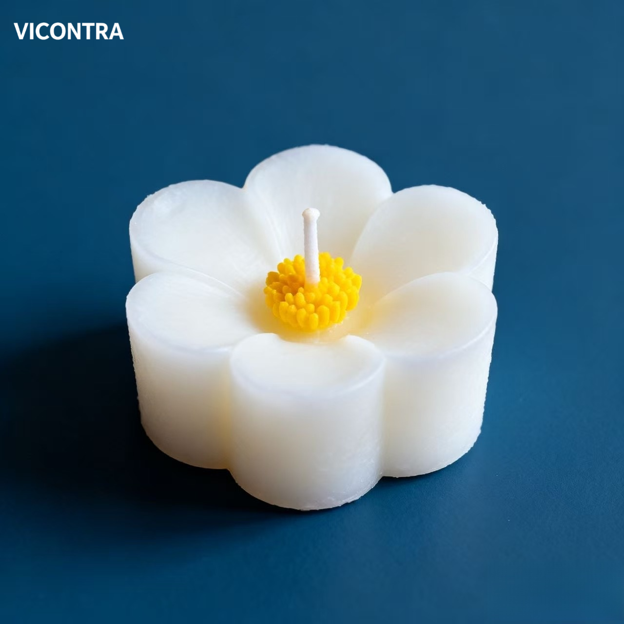 화이트 플라워 캔들 4개 세트 전체 이미지