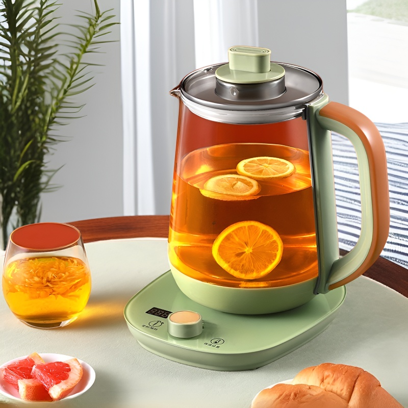 Multifunctional fully automatic tea brewing and health-preserving kettle