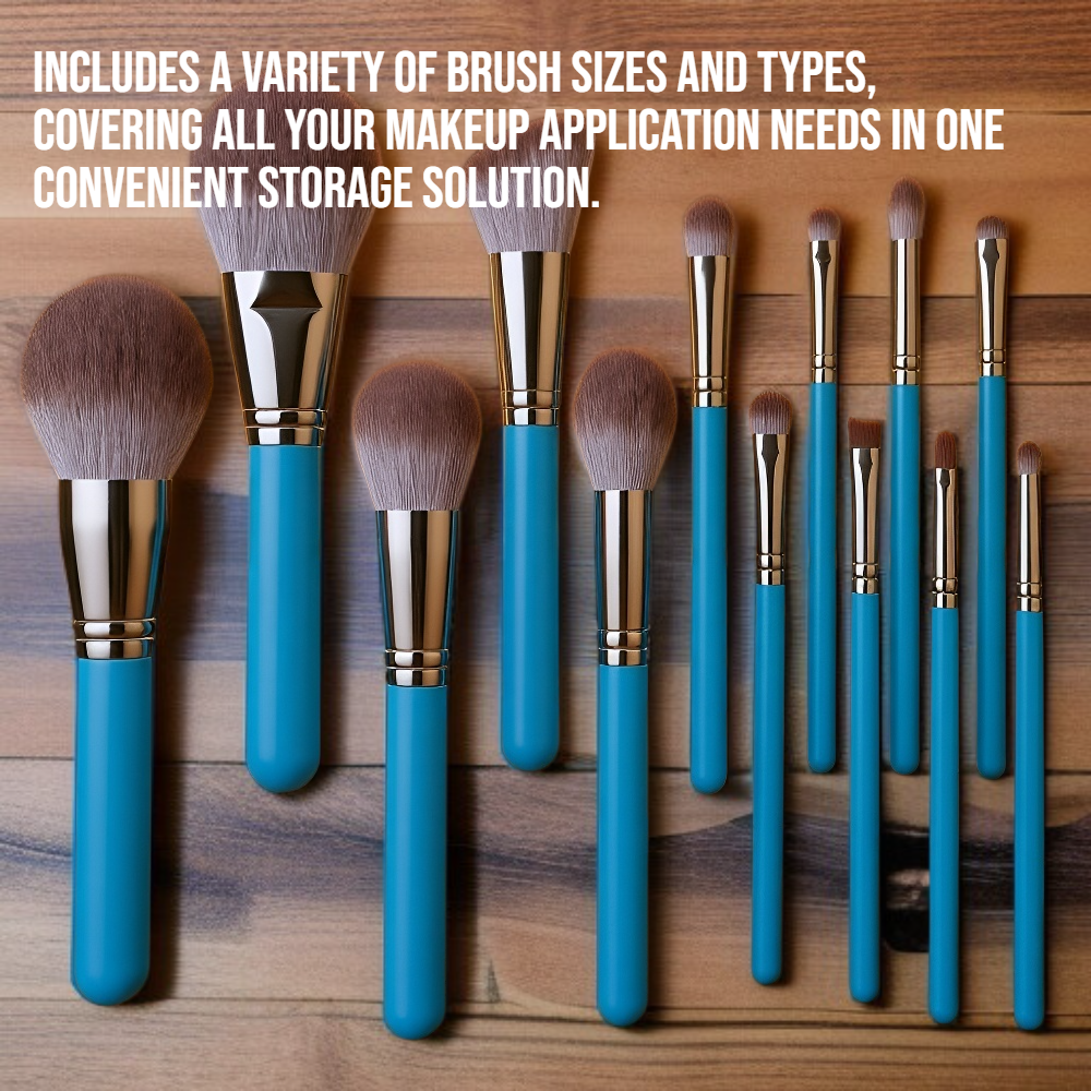 Portable makeup brush organizer bag