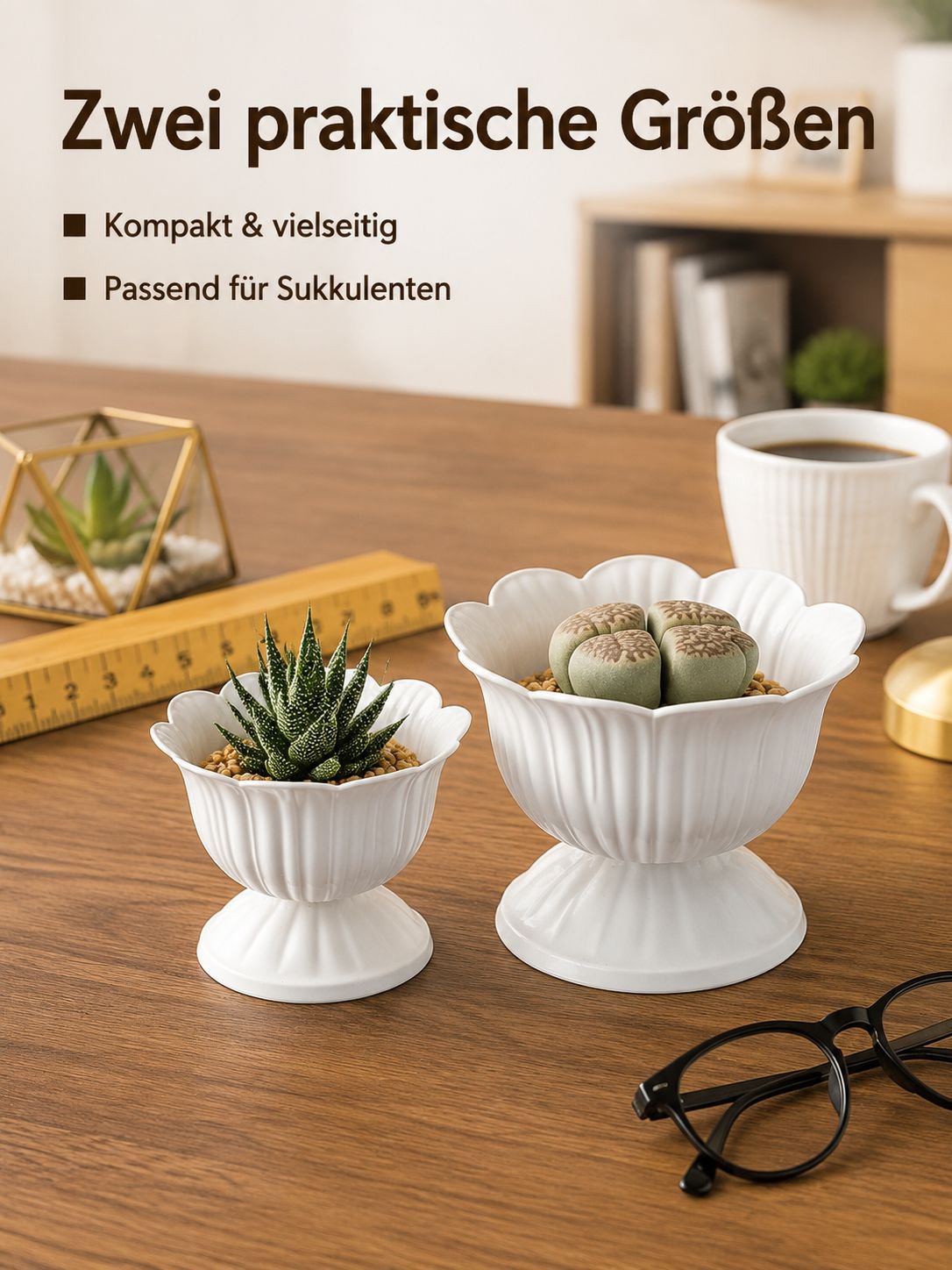 Kreativer grüner Mini-Blumentopf aus Harz für Sukkulenten