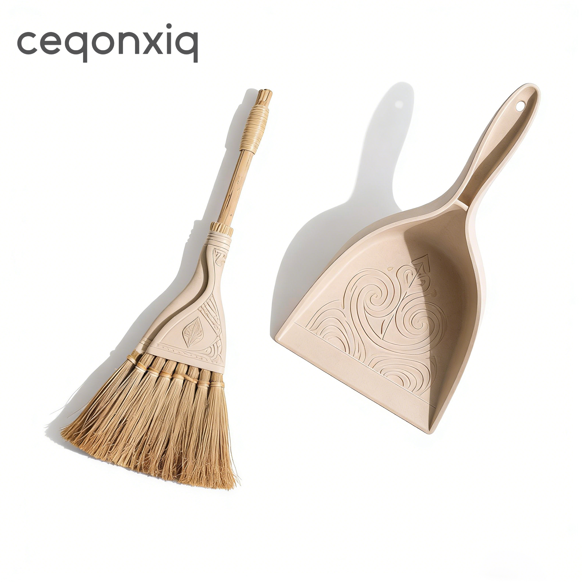 ชุดไม้กวาดและที่ตักฝุ่นแบบพับได้ - ประหยัดพื้นที่และจัดเก็บง่าย