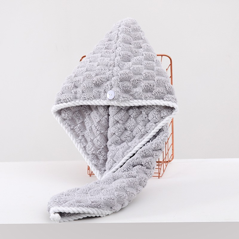 珊瑚絨加厚速乾乾髮帽