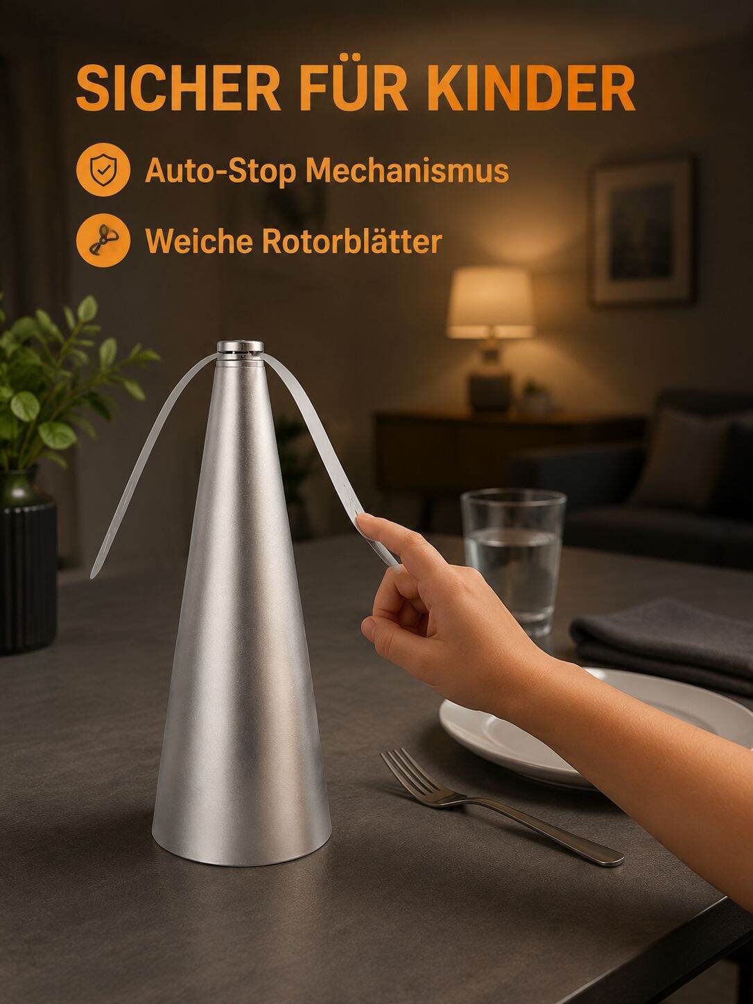 Automatischer Mücken- und Fliegenfänger mit Ventilatorflügel