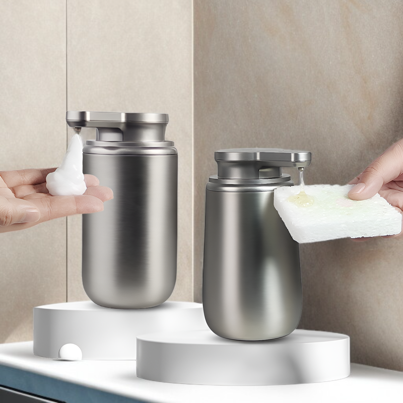 Automatic sensor soap dispenser with stainless steel body