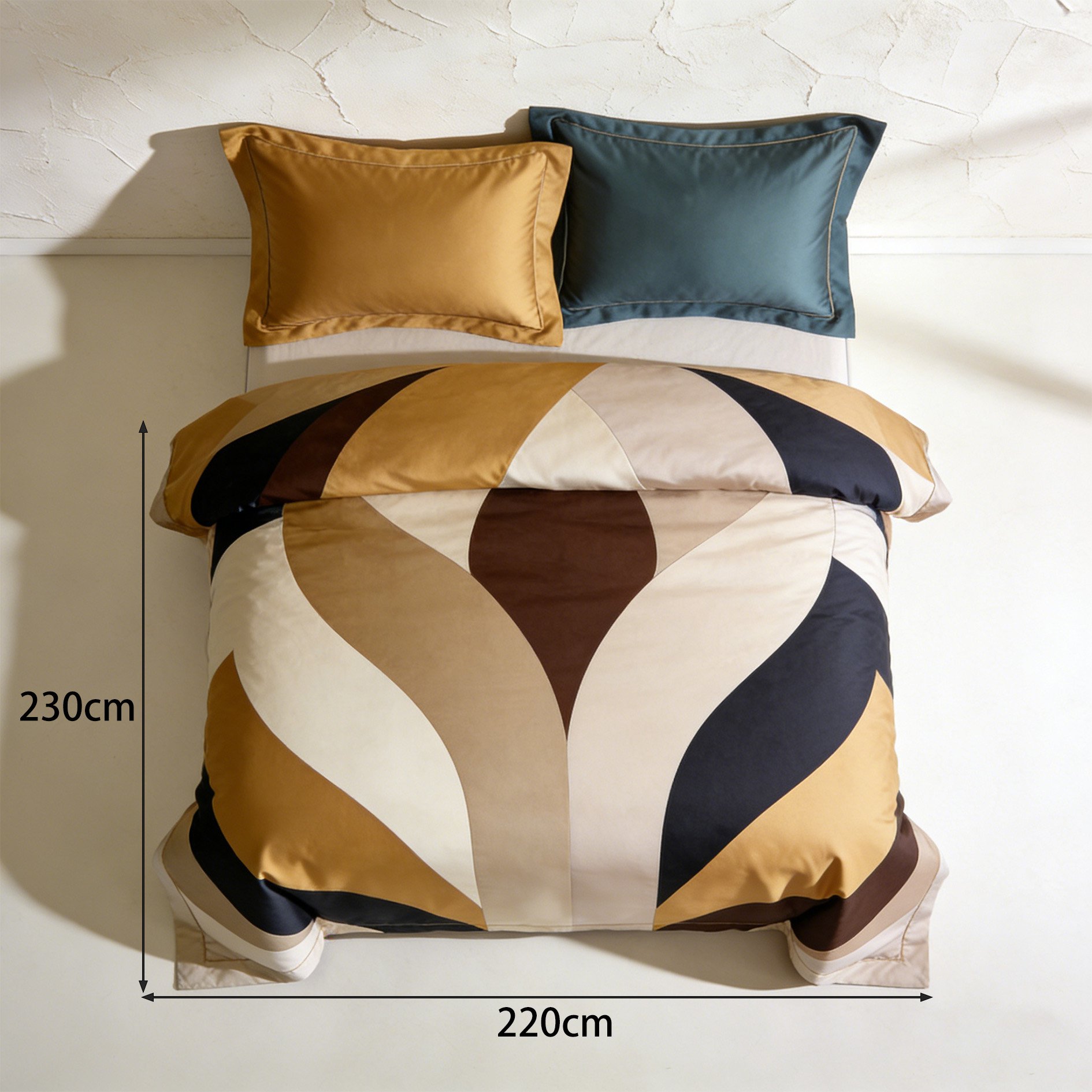 Cotton quilt folded on chair