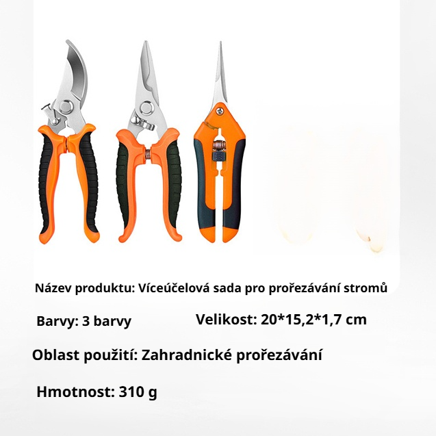 Univerzální sada 3 zahradních nůžek