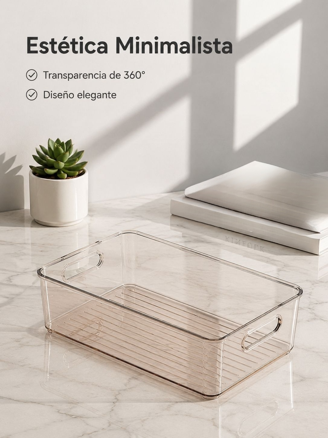 Caja organizadora de acrílico mediana para escritorio