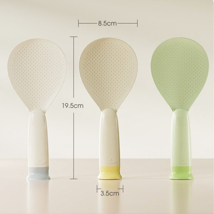 ช้อนข้าวกันติดพร้อมฐานดูดตั้งได้