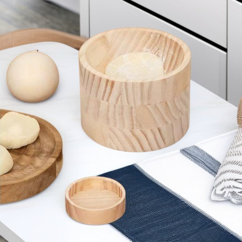 논스틱 원목 밀대 소나무 만두 메이커 가정용 베이킹