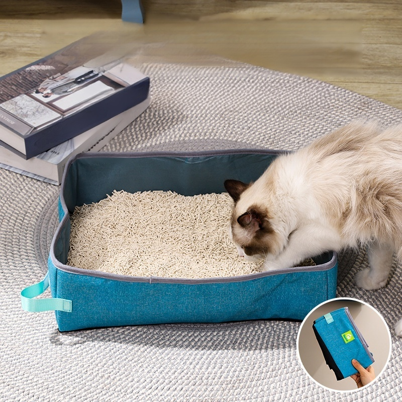 Semi-Enclosed Foldable Cat Litter Box
