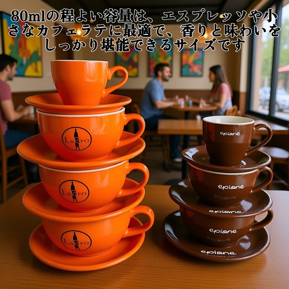 80mlの白い陶器のコーヒーカップ