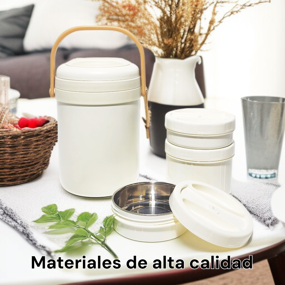 Lonchera térmica de triple capa de acero inoxidable