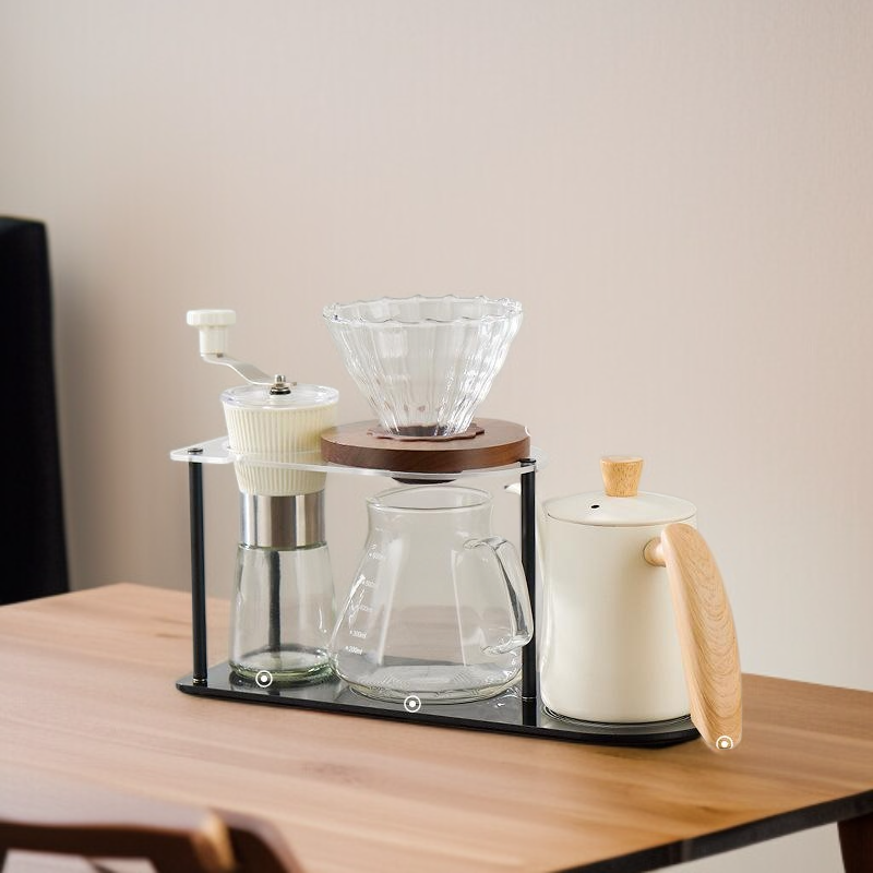 ハンドドリップコーヒーセット手動グラインダー＆収納スタンド