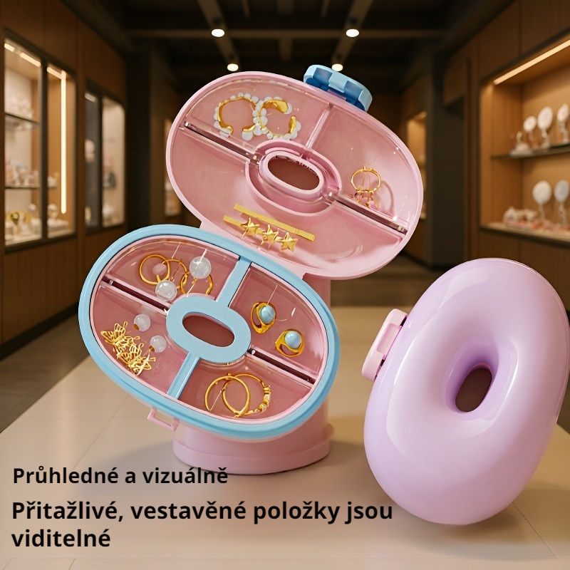 Kompaktní dávkovač pilulek na týden s přihrádkami 