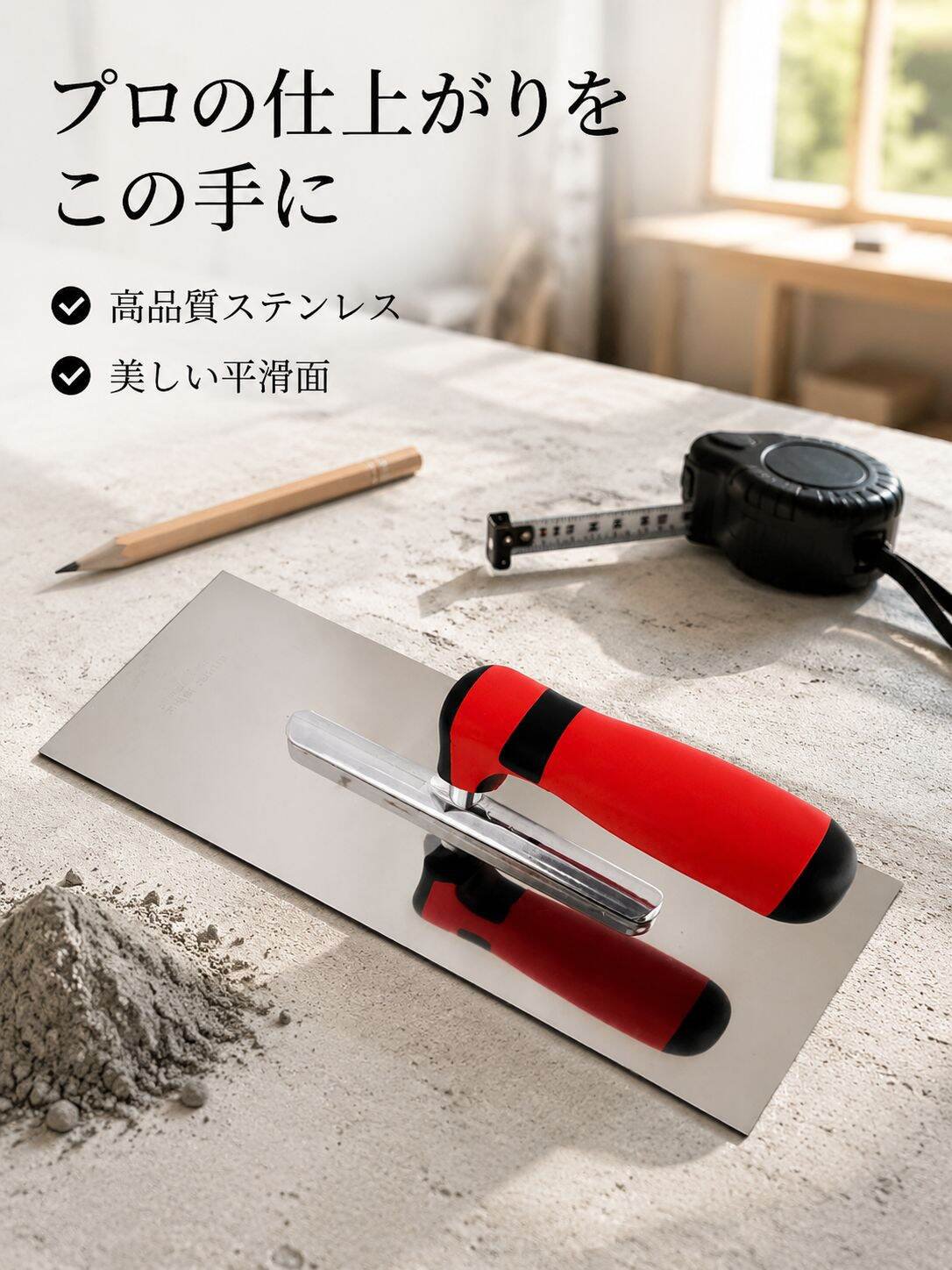 ステンレス製左官コテ左官用ツール