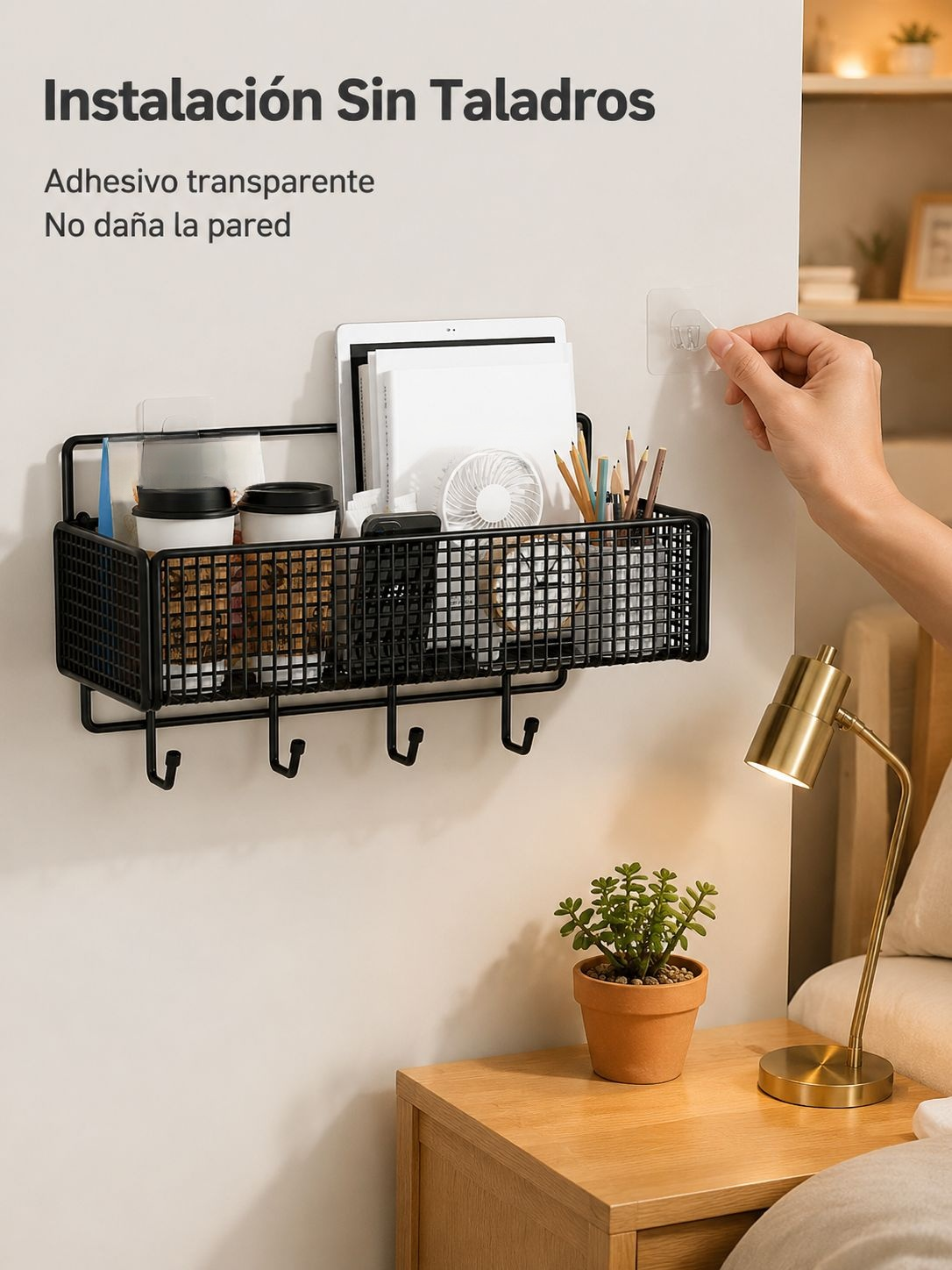 Organizador multifuncional para cabecera de cama