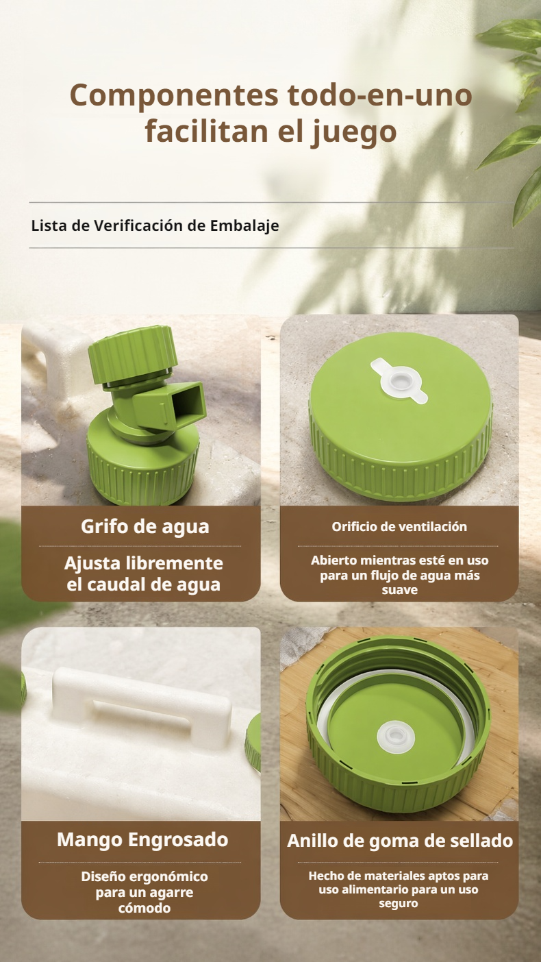 Depósito de agua portátil para coche y excursiones