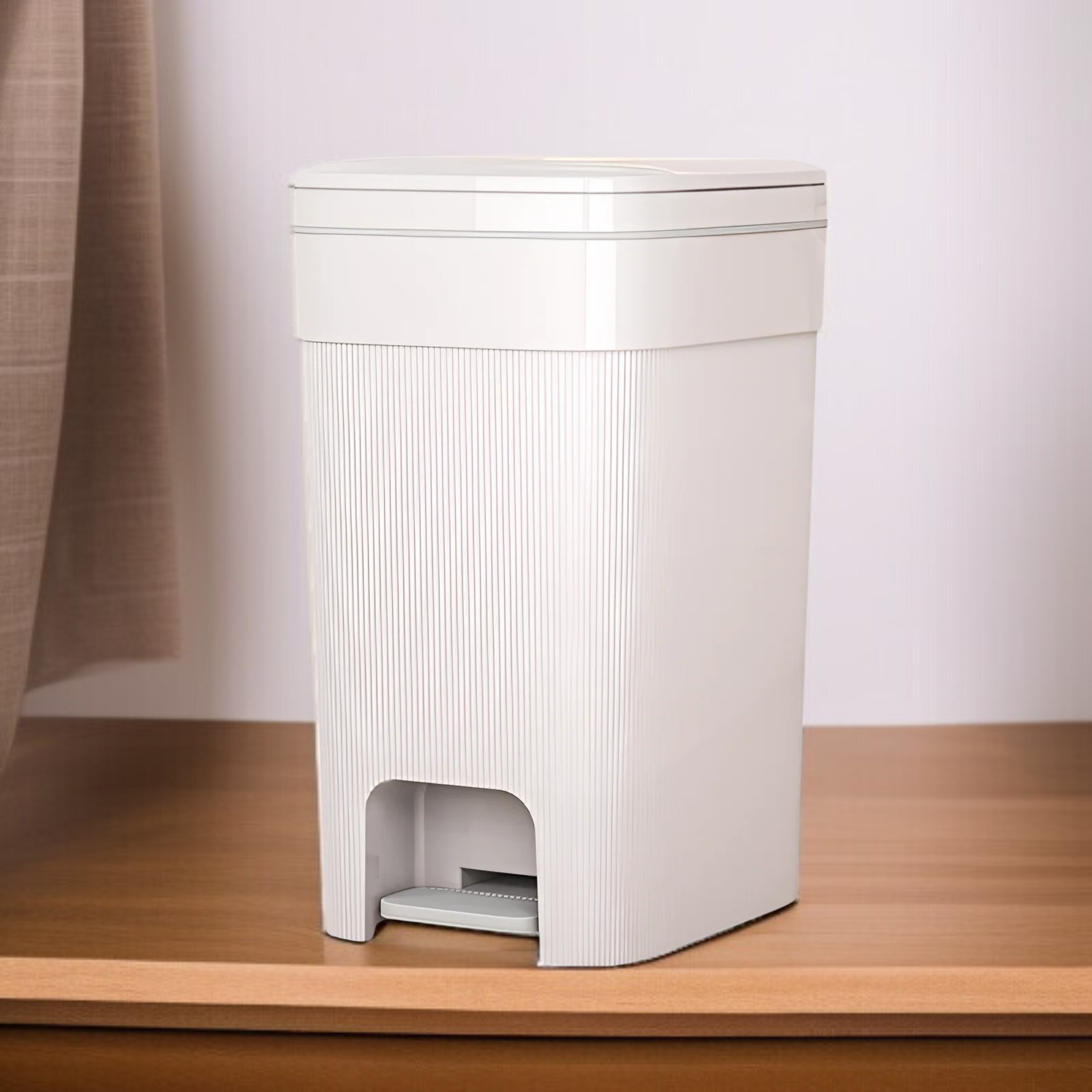 Cubo de basura grande y elegante para el hogar, multifuncional