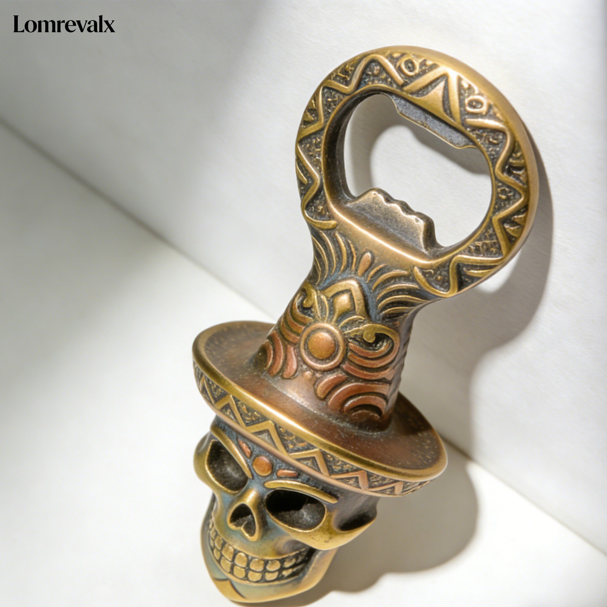 Abridor de botellas portátil de metal grabado