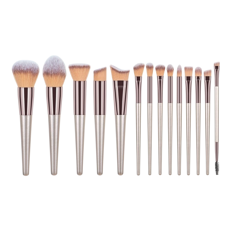 Champagne gold makeup brush